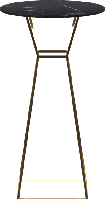 Gold Hourglass Bar Table